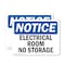 Signmission Electrical Room No Storage, 10 in W x Rectangle, Plastic OS-2PACK-NS-P-710-L-11686 - alternate 1